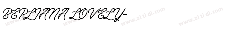 BERLIANA LOVELY字体转换